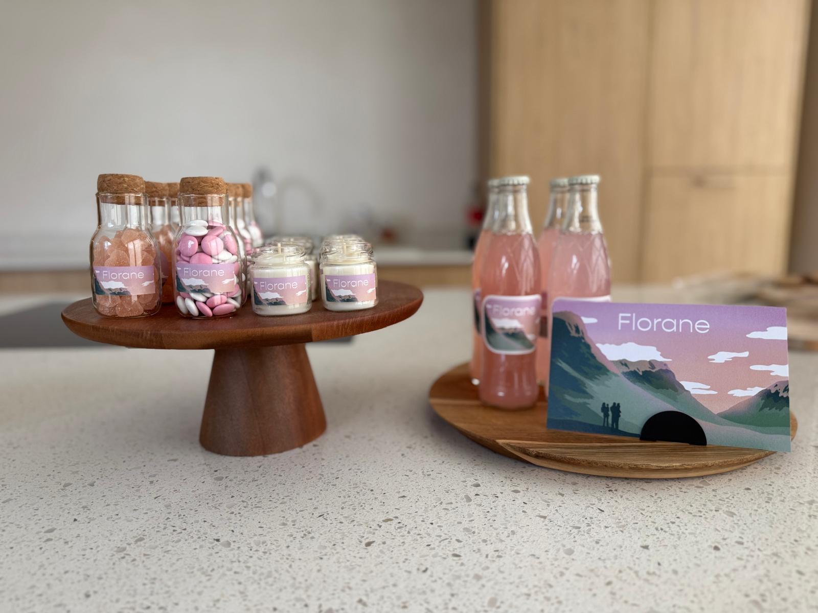 doopsuikergeheel Florane kaarsjes op maat gerhilde maakt bloempjes uitdeelcadeautje doopsuiker