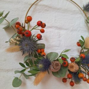 herfstkrans maken workshop Hannelore studios GLOEI Berchem